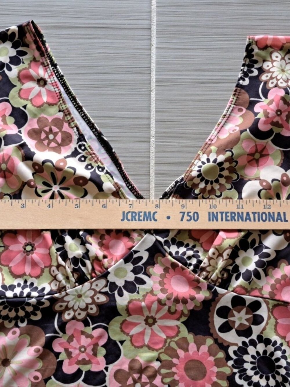 Y2K Rampage Babydoll Floral Print V-Neck Sleeveless Blouse Sheer Ruffle Trim S - Picture 7 of 10
